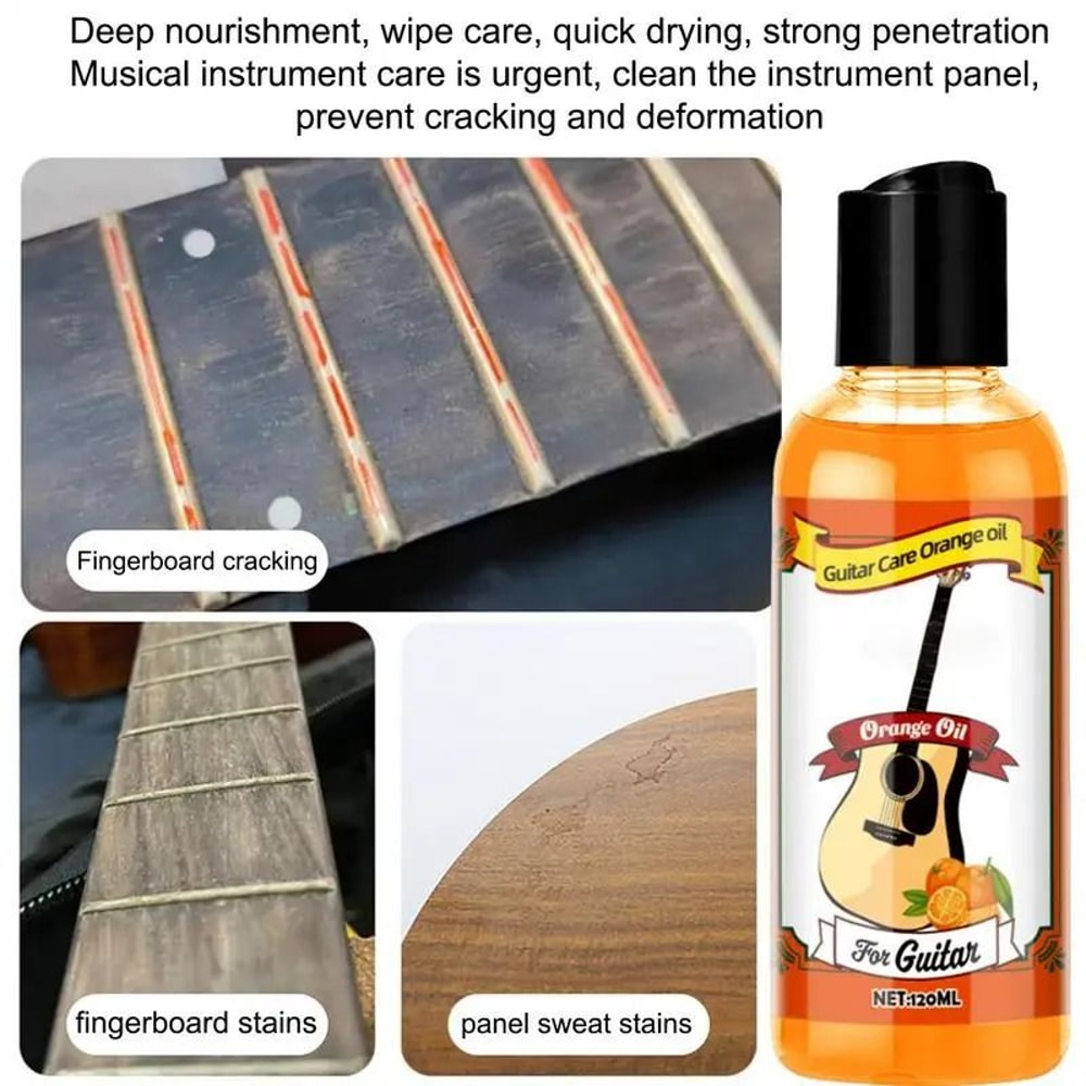 Guitar Care Oil Cleaner Kit With Polishing Cloth For Fretboard And Instrument Maintenance 4