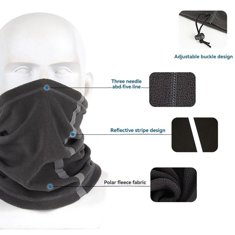 Winter Fleece Neck Warmer Mask For Motorcycling And Outdoor Activities 5