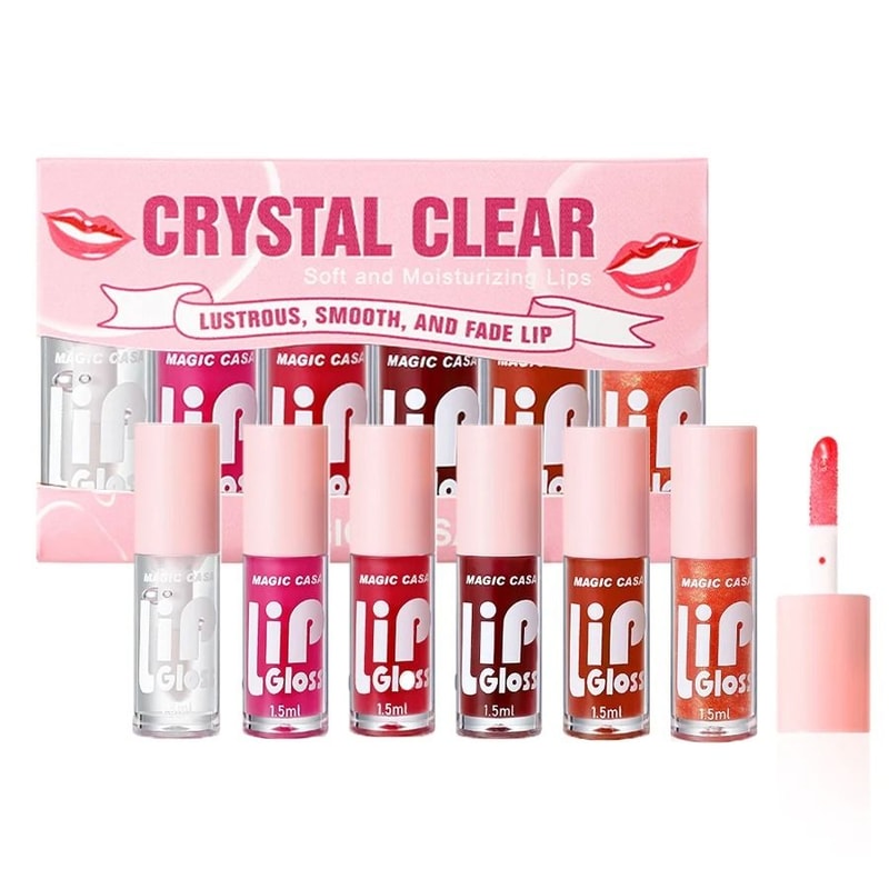 Hydrating Jelly Lip Oil 6 Piece Set Nourishing Long Lasting Lip Care 3