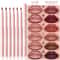 Long Lasting Waterproof Lip Liner Pen Set 6 Pieces For Precise Color Makeup 6