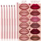 Long Lasting Waterproof Lip Liner Pen Set 6 Pieces For Precise Color Makeup 7