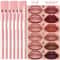Long Lasting Waterproof Lip Liner Pen Set 6 Pieces For Precise Color Makeup 8