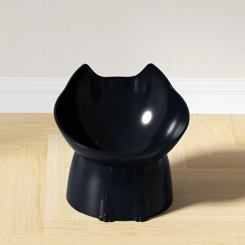 Elevated Cat Feeding Bowl With Tilted Design For Comfortable Eating 5