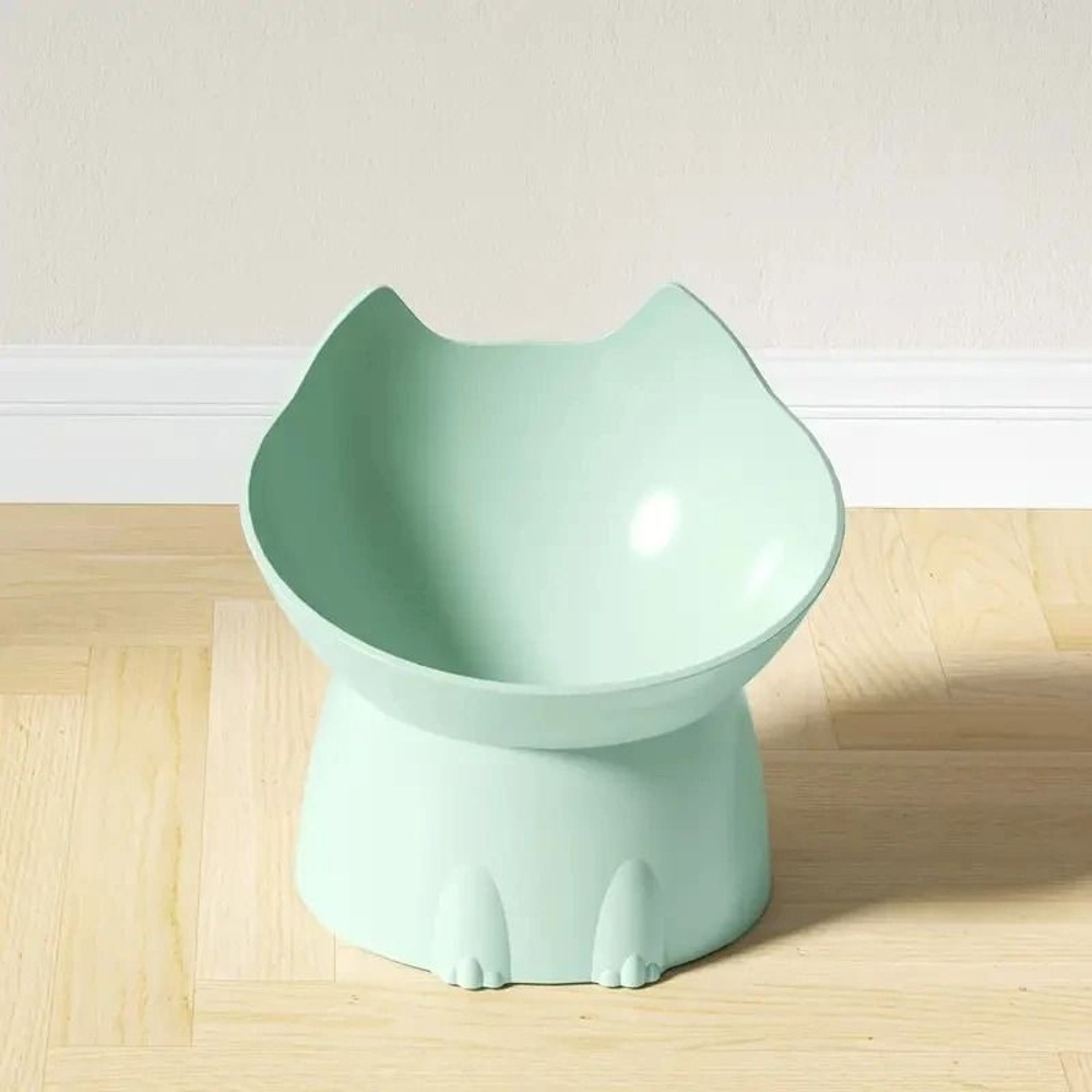 Elevated Cat Feeding Bowl With Tilted Design For Comfortable Eating 8