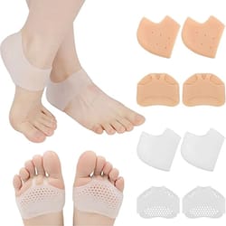 silicone gel heel protectors with metatarsal pads foot pain relief and blister prevention