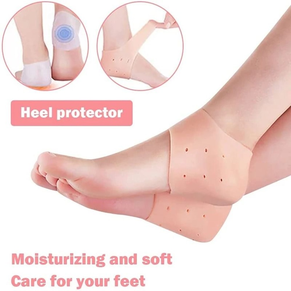 Silicone Gel Heel Protectors With Metatarsal Pads Foot Pain Relief And Blister Prevention 1