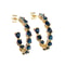 Blue Teardrop Zirconia Inlaid Gold Color Earrings Elegant Women Jewelry 4