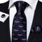 Stylish Purple Silk Tie Set For Men With Pocket Square And Cufflinks For Formal Occasions 2