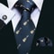 Stylish Purple Silk Tie Set For Men With Pocket Square And Cufflinks For Formal Occasions 6