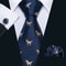 Stylish Purple Silk Tie Set For Men With Pocket Square And Cufflinks For Formal Occasions 15