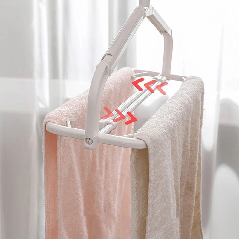 Scalable Plastic Clothes Hanger With Clip Space Saving Closet Organizer 3