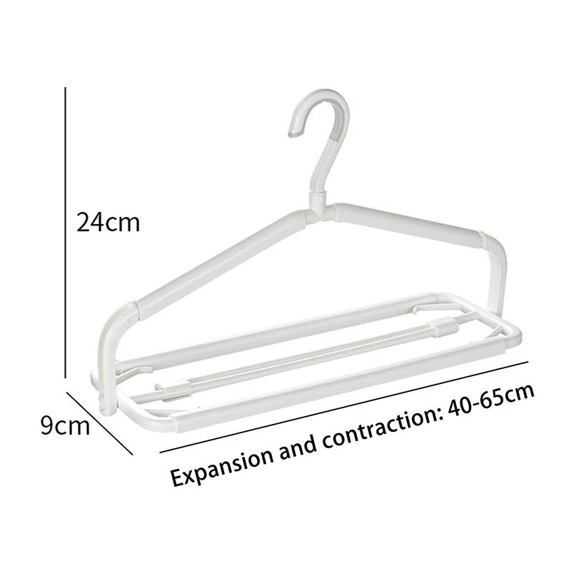 Scalable Plastic Clothes Hanger With Clip Space Saving Closet Organizer 5