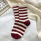 Cozy Cotton Knit Winter Socks Women Mid Calf Casual Warm Socks 10