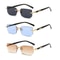 Clear View Rimless Rectangle Sunglasses For Men And Women 15