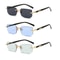 Clear View Rimless Rectangle Sunglasses For Men And Women 19