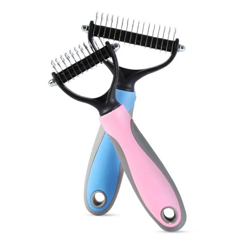 Double Sided Dog Grooming Brush For Mats And Tangles 4