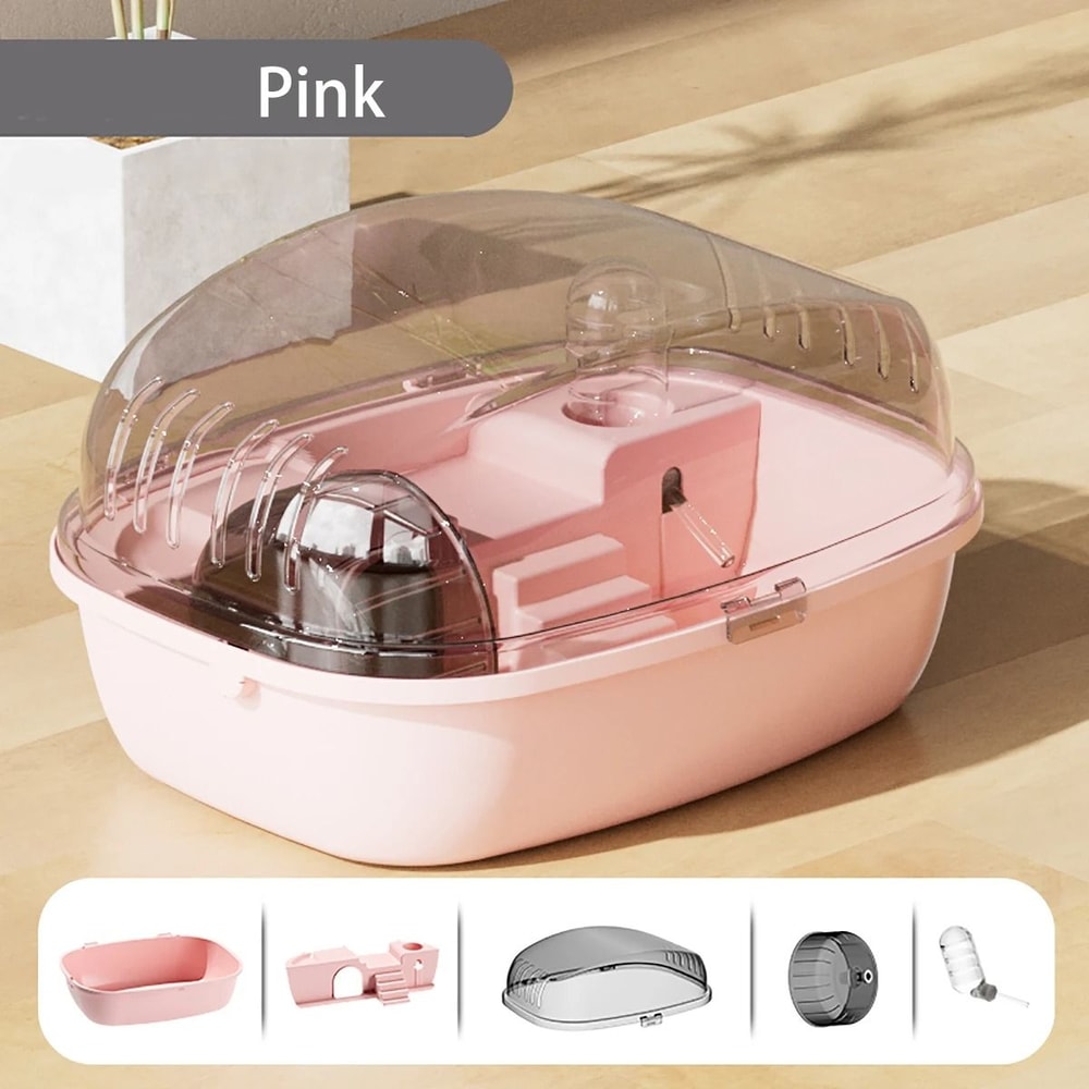 Hamster Castle Cage With Running Roller For Small Pets 9