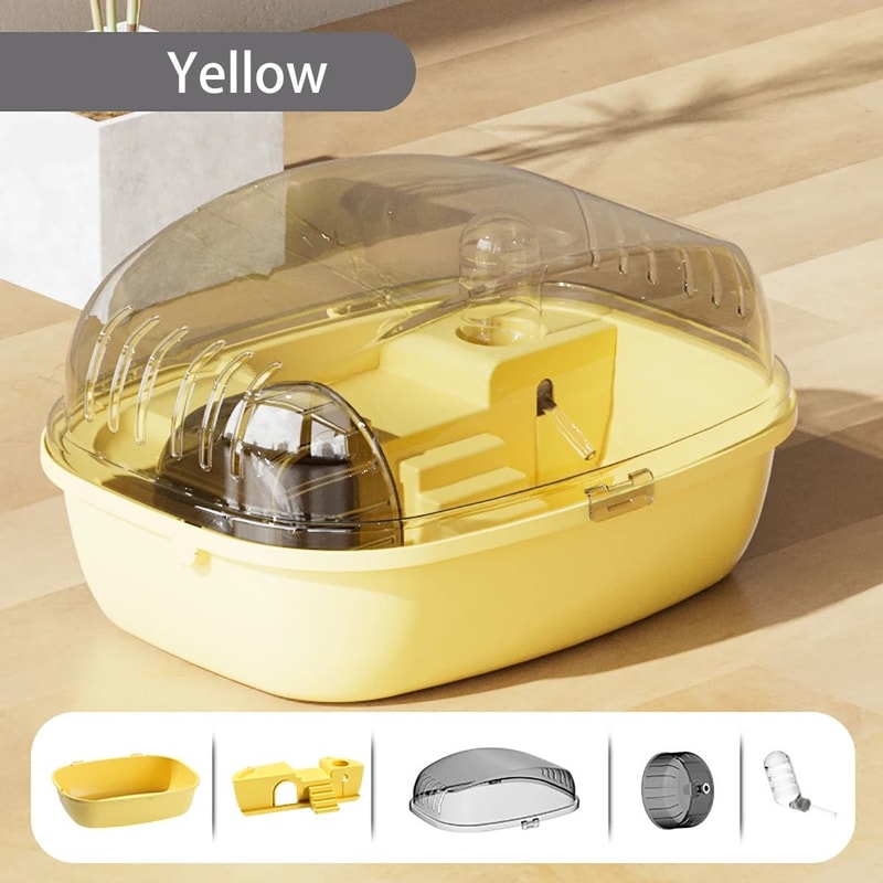 Hamster Castle Cage With Running Roller For Small Pets 8