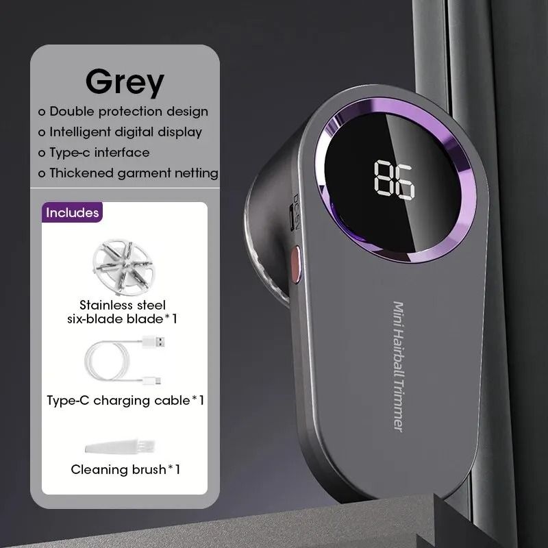 LED Electric Fabric Lint Remover Sweater Pill Shaver USB Rechargeable 6