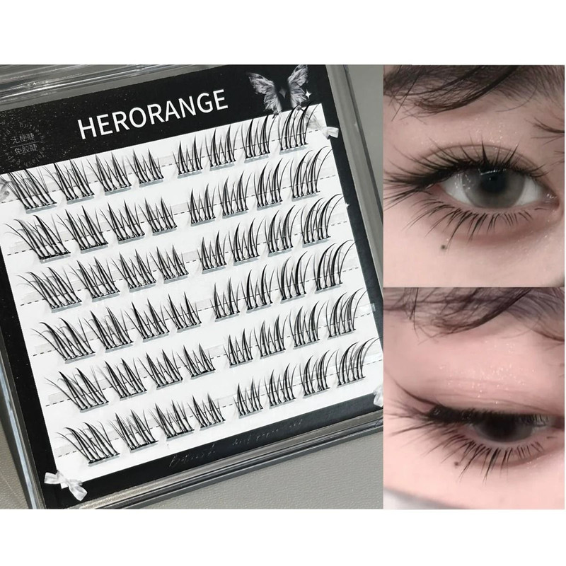 Easy Apply Self Adhesive Individual Eyelashes Fluffy Cluster Lashes 1