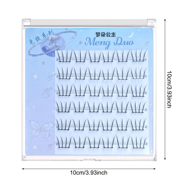 Easy Apply Self Adhesive Individual Eyelashes Fluffy Cluster Lashes 5