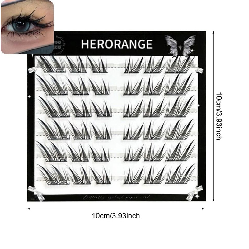 Easy Apply Self Adhesive Individual Eyelashes Fluffy Cluster Lashes 8