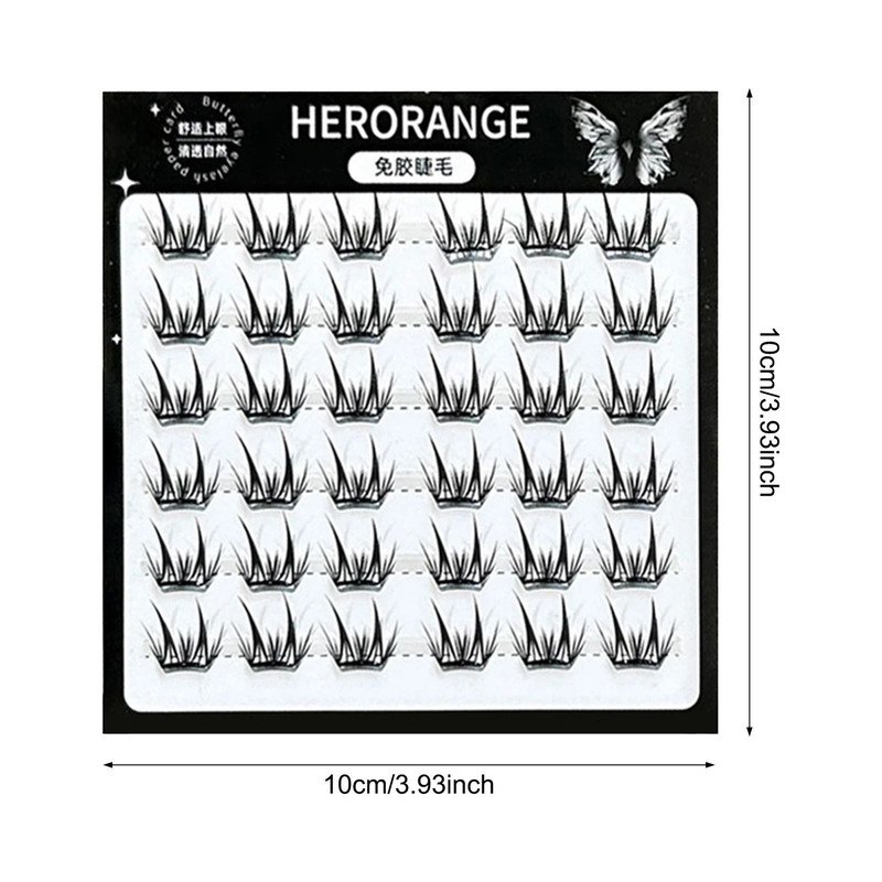 Easy Apply Self Adhesive Individual Eyelashes Fluffy Cluster Lashes 11