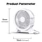 Mini USB Rechargeable Table Fan Portable Desk Fan For Home Office Dormitory 5