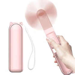 portable usb rechargeable foldable mini fan with built in power bank