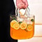 Elegant Clear Glass Fruit Wine Cup With Modern Handheld Design 0