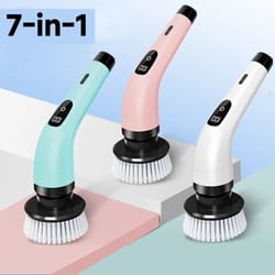 7 in 1 household multipurpose electric cleaning brush