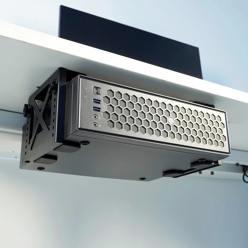 Adjustable Under Desk PC And NAS Mount Bracket Holder 1