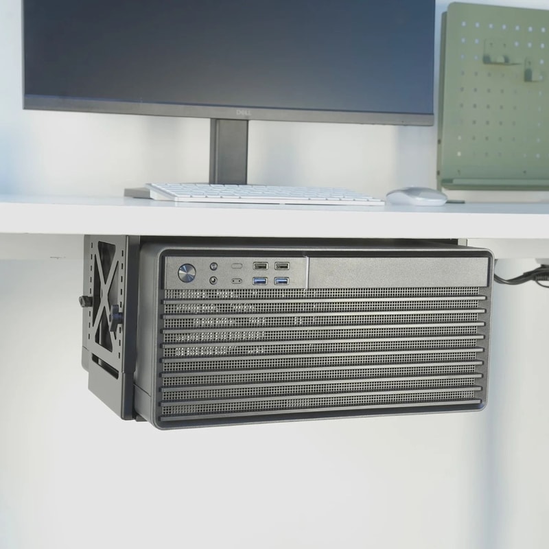 Adjustable Under Desk PC And NAS Mount Bracket Holder 3