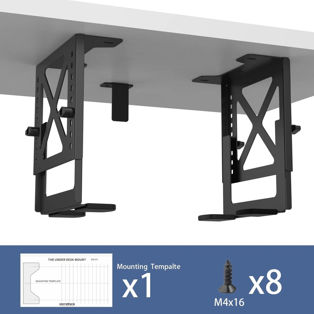 Adjustable Under Desk PC And NAS Mount Bracket Holder 5