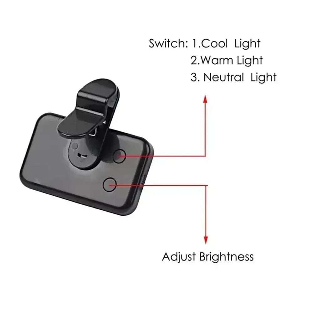 3 Color Pocket LED Clip On Selfie Light For Phones And Laptops 5