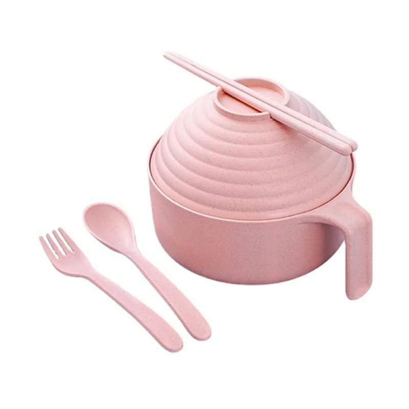 3 In 1 Ramen Bowl Set With Lid And Chopsticks 5