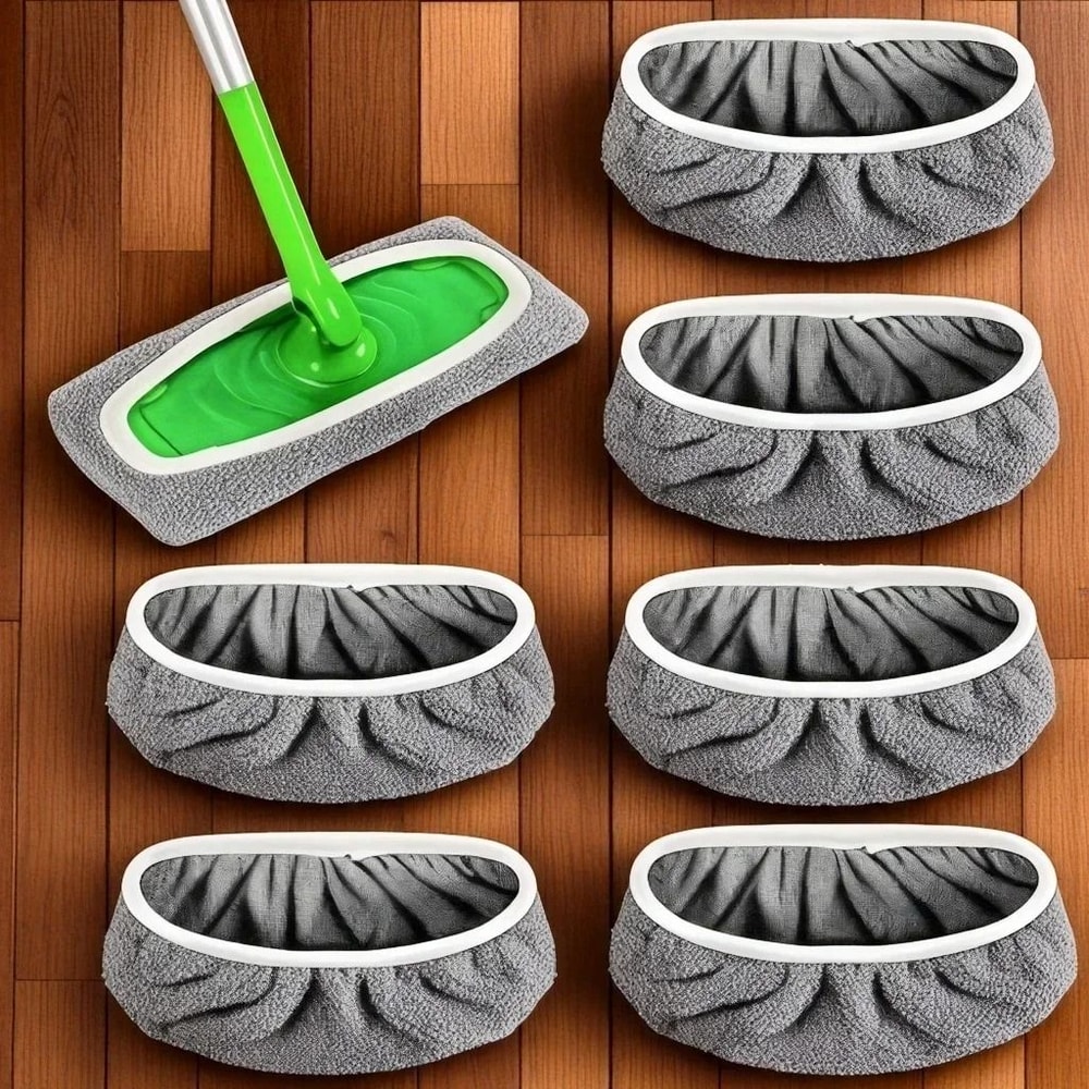 4 Pack Reusable Microfiber Mop Pads With Strong Water Absorption 0
