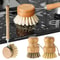 Bamboo Kitchen Cleaning Brush Set With Natural Bristles 0
