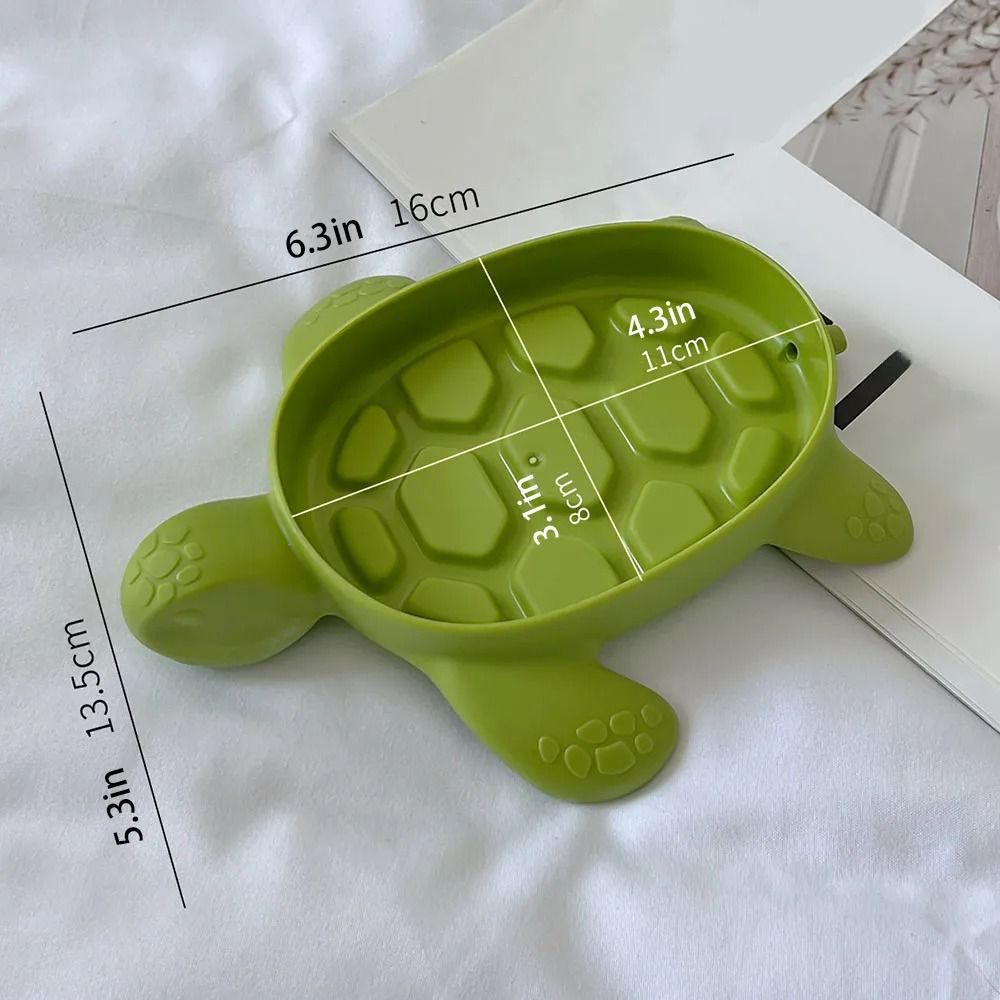 Turtle Shaped Soap Dish With Ventilated Drain Design 5