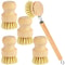 Bamboo Dish Brush Set With Long Handle And Deep Cleaning Bristles 9