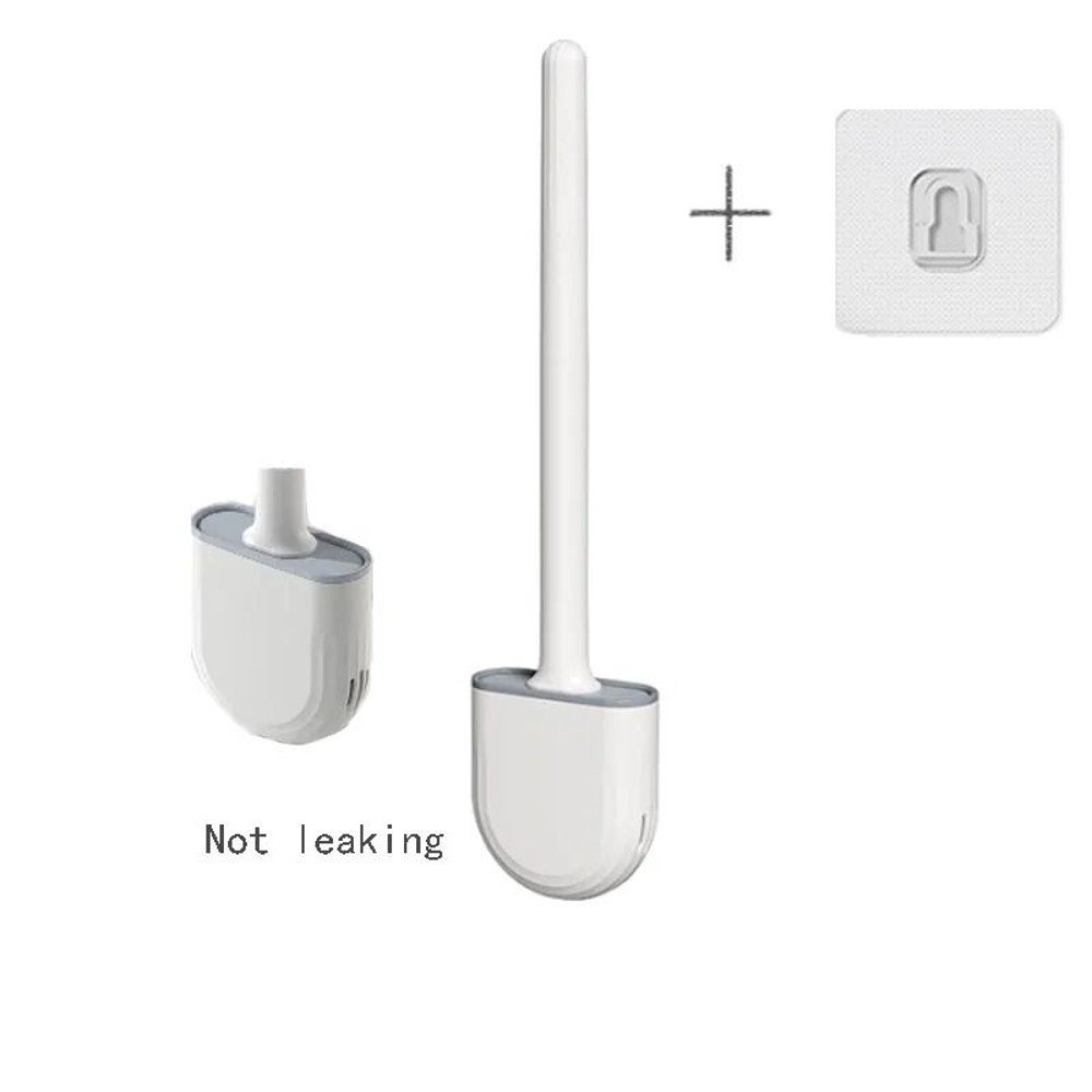 Silicone Soft Bristle Toilet Cleaning Brush With Wall Mounted Base 10