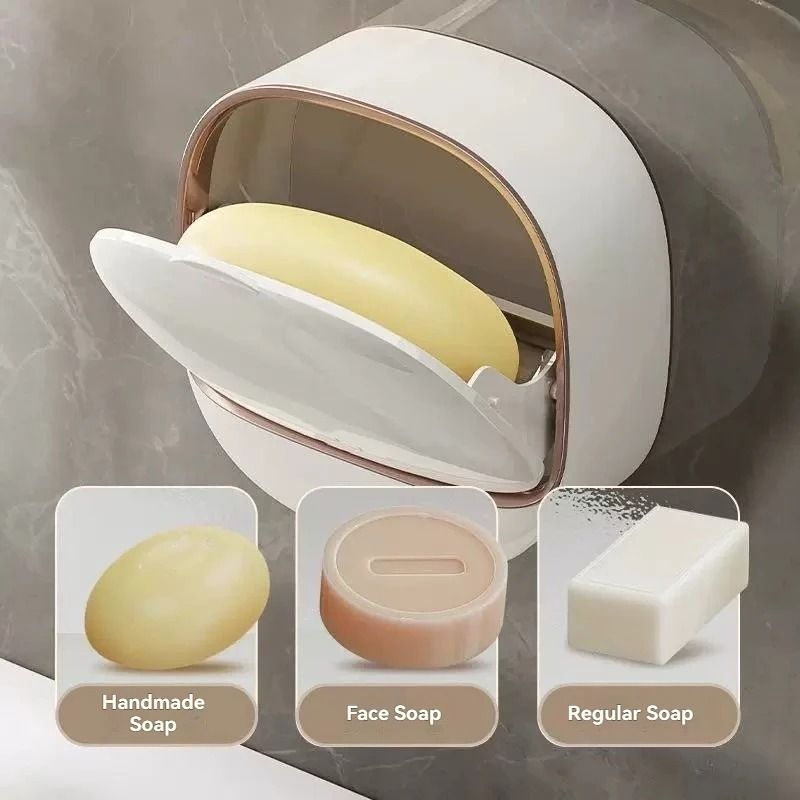 Waterproof Hanging Soap Box With Drainage For Bathroom Storage 4