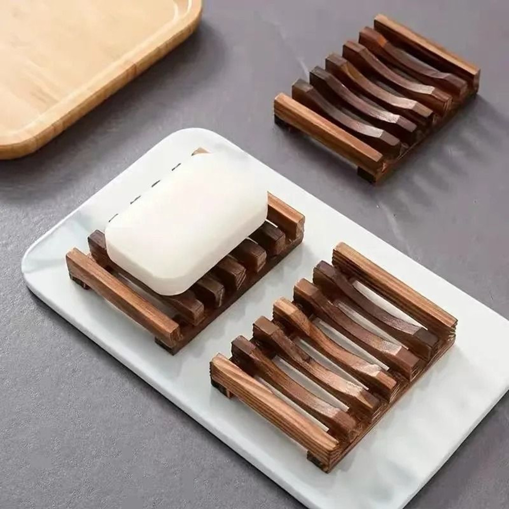 Natural Wooden Soap Holder With Mold Resistant Ventilation Design 0