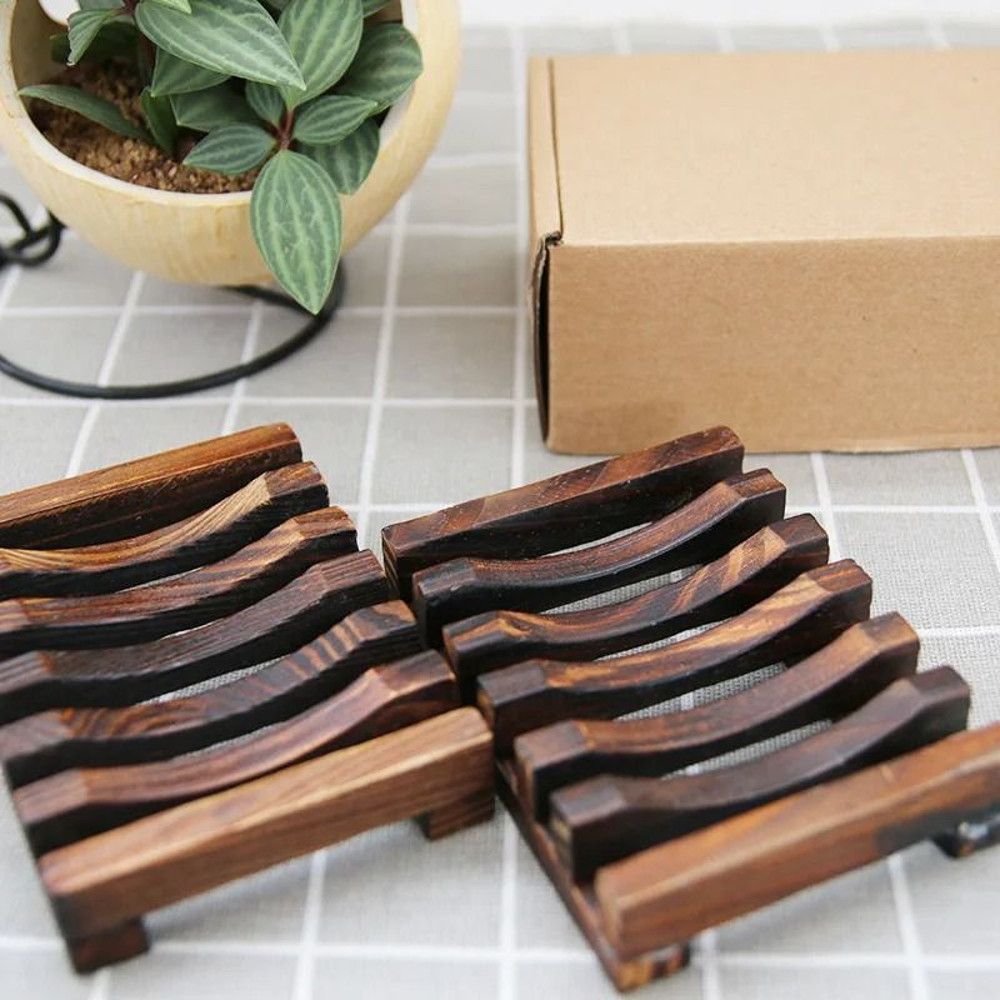 Natural Wooden Soap Holder With Mold Resistant Ventilation Design 3