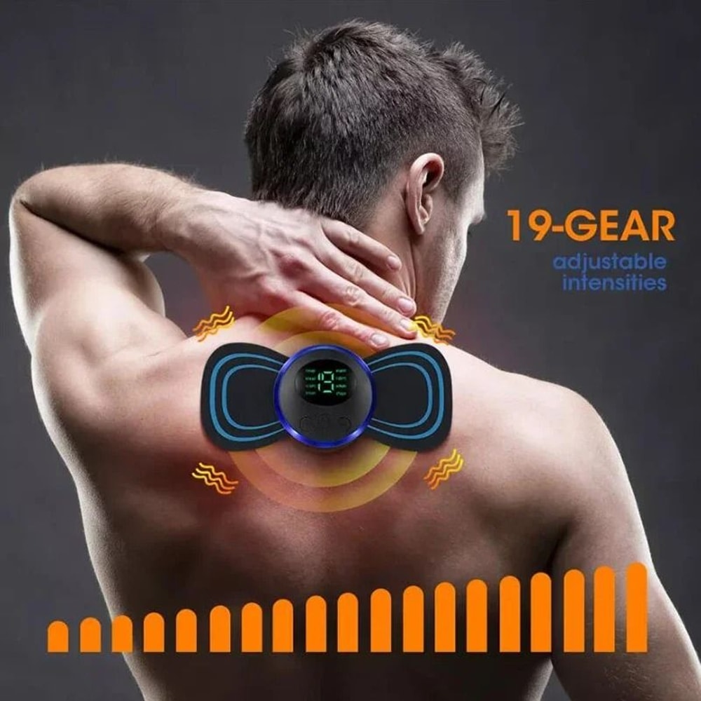 Portable Neck Massager EMS Muscle Stimulator Electric Cervical Massage Patch For Pain Relief 2