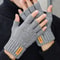 Winter Knitted Fingerless Gloves Warm Plush Gloves For Men And Women 7