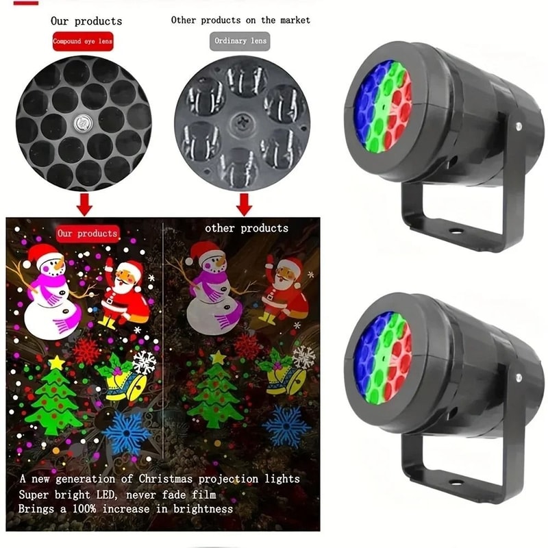 Snowflake Christmas Laser Projector Light With 16 Patterns Waterproof LED Holiday Decoration 1