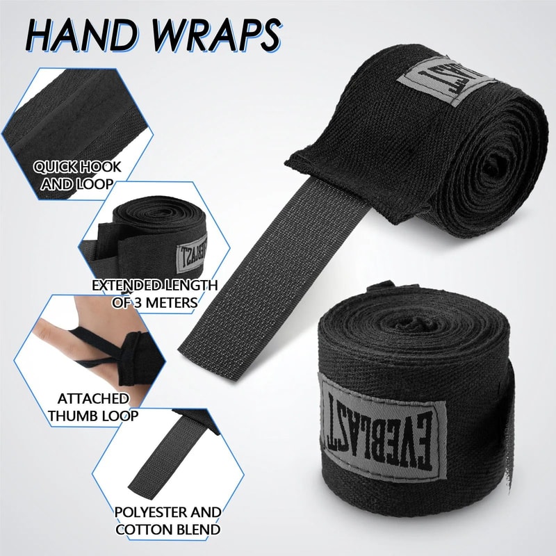 Cotton Elastic Boxing Hand Wraps For Wrist And Fist Protection 0
