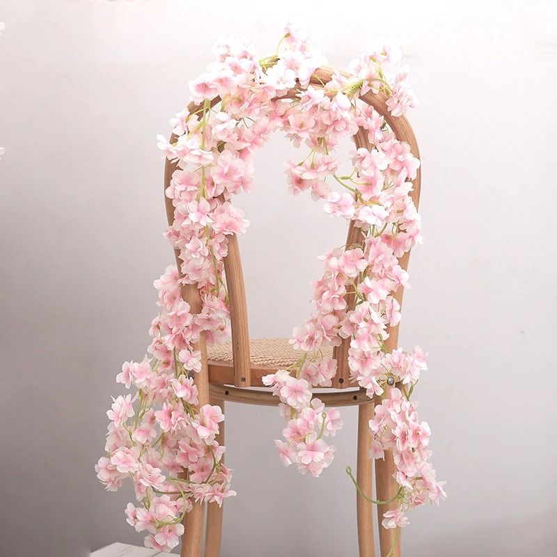 Artificial Sakura Floral Garland For Home Garden Decoration 1