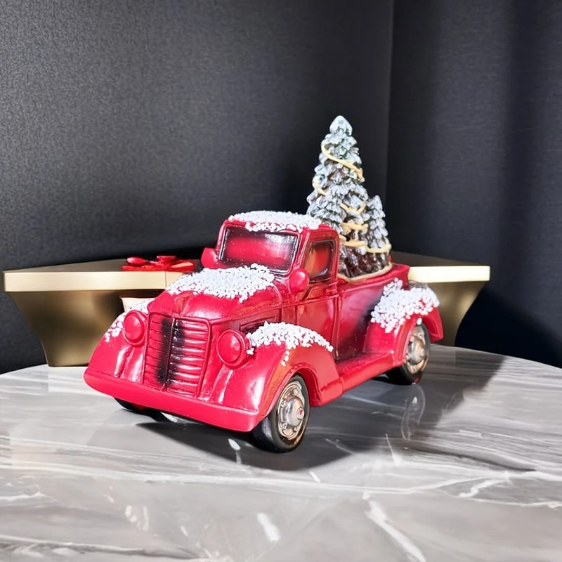 Resin Christmas Karting Car Desktop Ornament 3